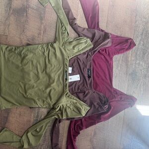 Set of 3 butter soft double lined tops